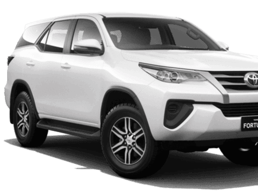 Rent a Toyota Fortuner car at 8000 rupees per day in Panchkula, Chandigarh, Mohali